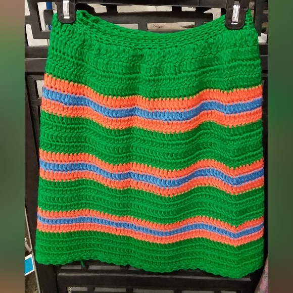 Vintage 1960s 70s Mod crochet 2 pc - Picture 3 of 6